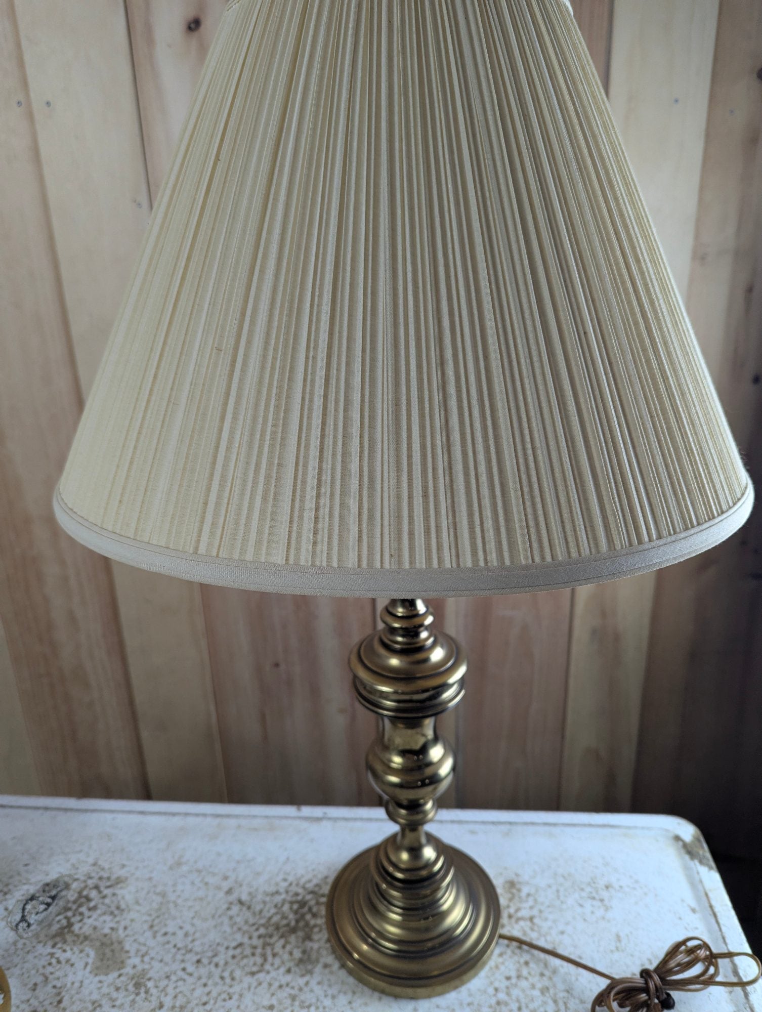 Vintage 32" Tall Brass Table Lamp