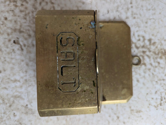 Vintage Wall-Mounted Brass Salt Box Container
