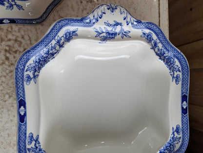 1920s Grimwades Yuan Pattern Blue and White Porcelain Vegetable Tureen