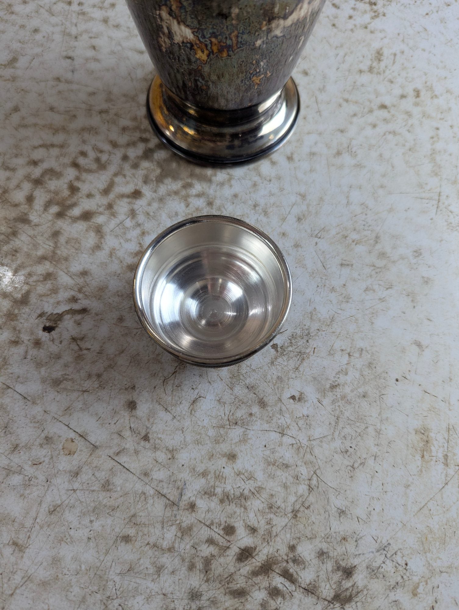 Vintage Crescent Silver-plated Art Deco Cocktail Shaker Pitcher