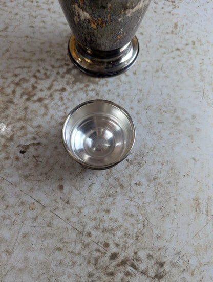 Vintage Crescent Silver-plated Art Deco Cocktail Shaker Pitcher