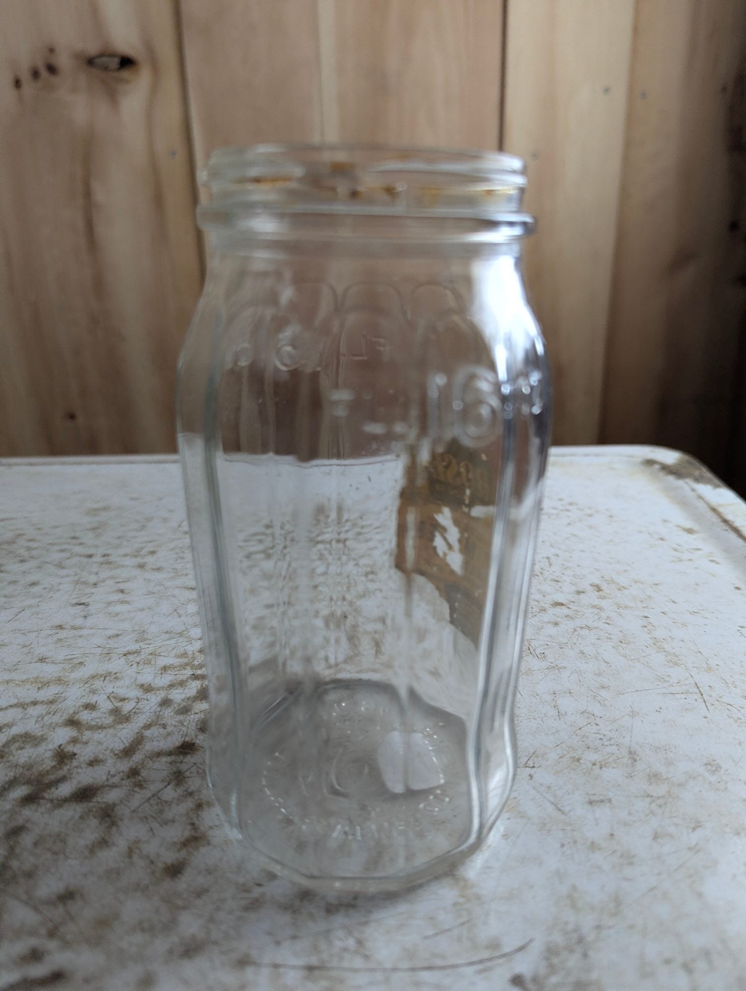 1940s 16 oz Rose Brand Sweet Mix Pickles Jar