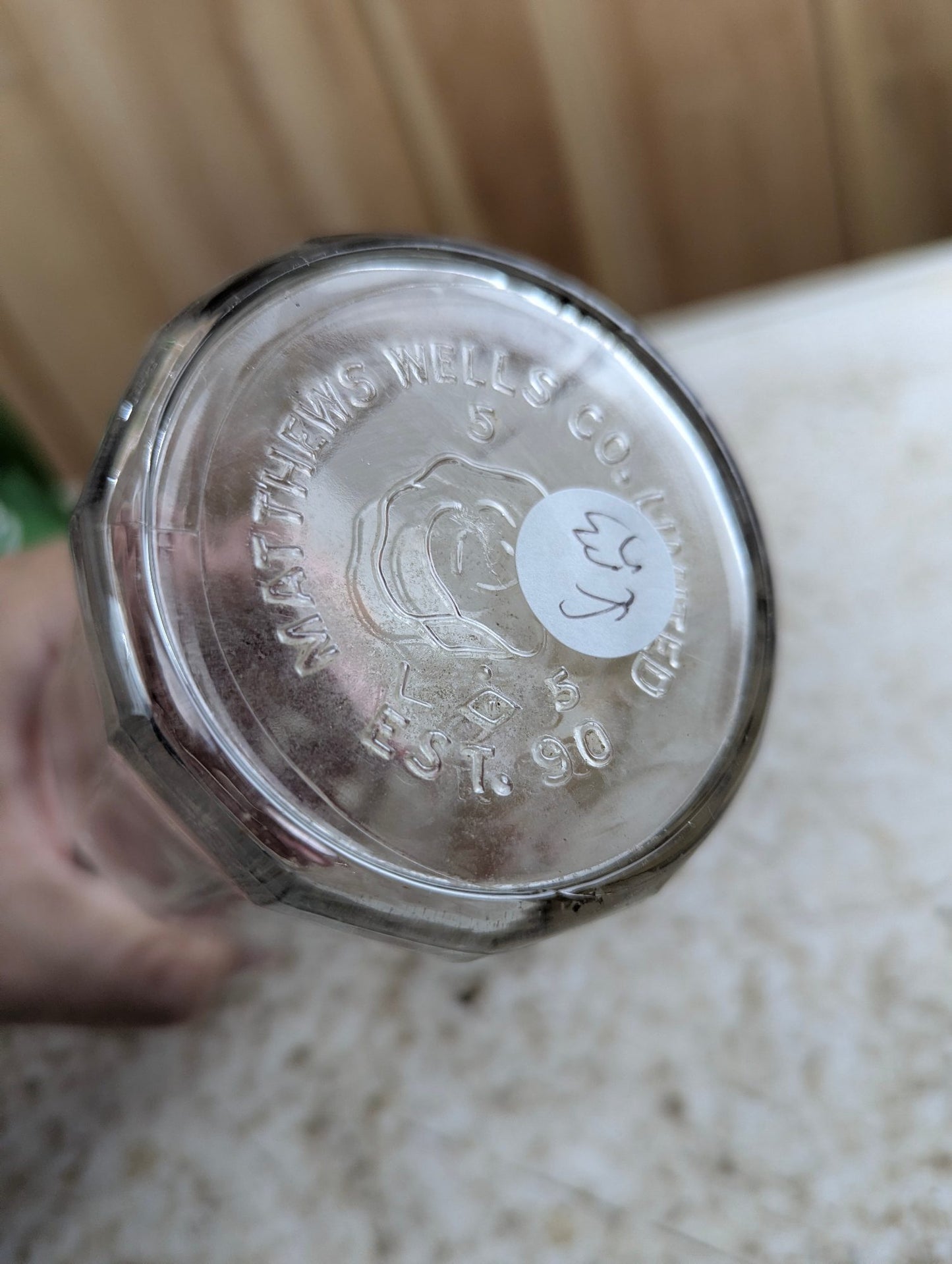 1940s 16 oz Rose Brand Sweet Mix Pickles Jar