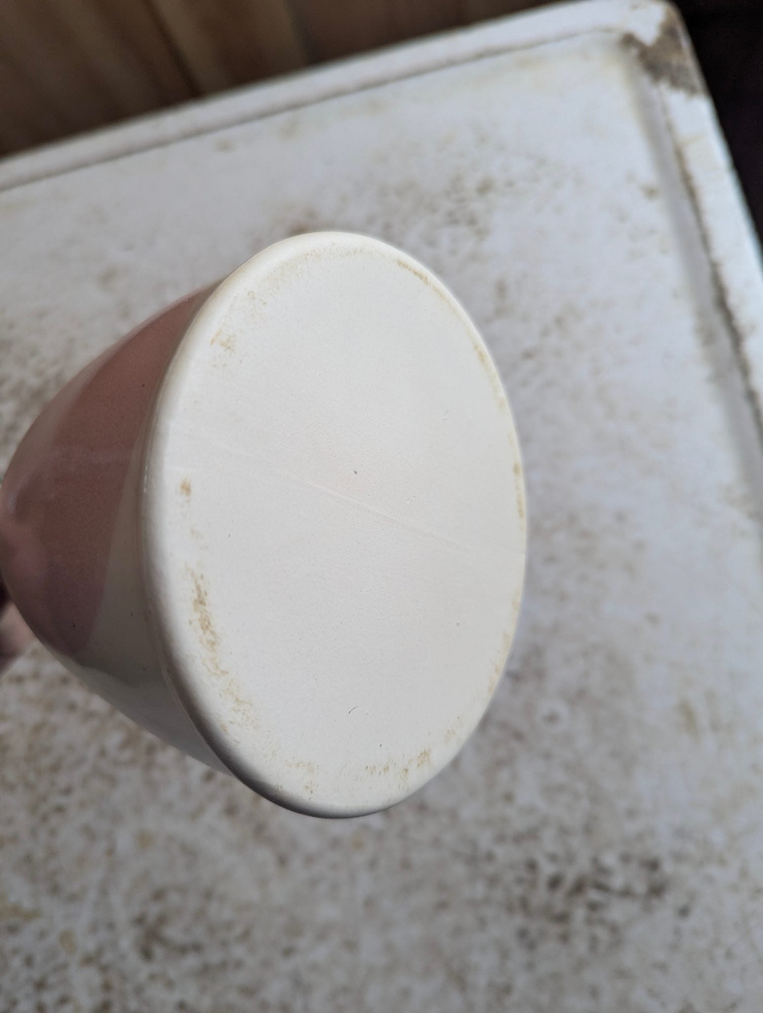 Vintage Stoneware Apple Design Milk Bottle