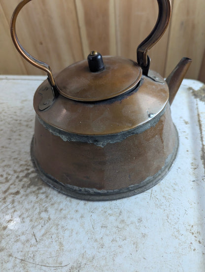 Antique Rustic Handmade Copper Kettle