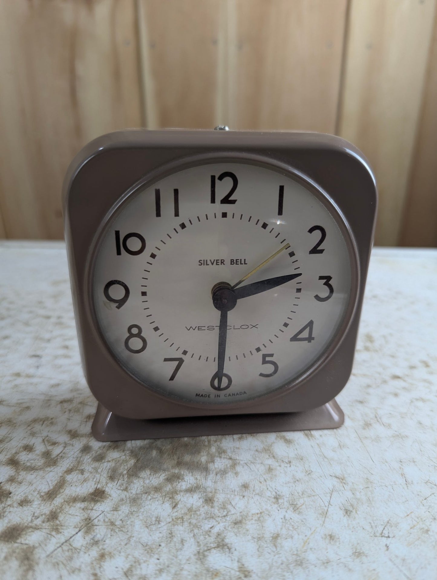Vintage Westclox Silver Bell Wind-up Bedside Alarm Clock
