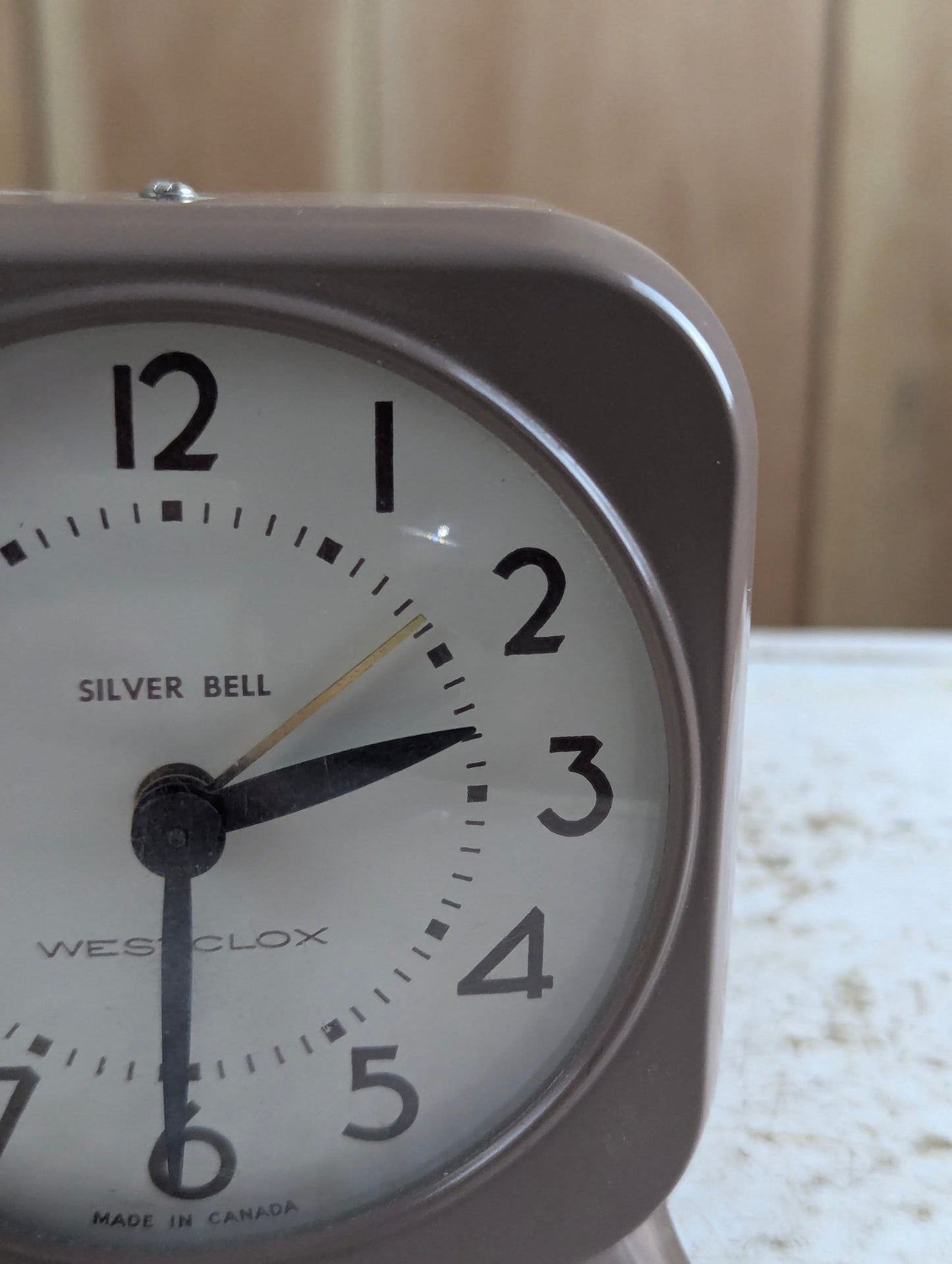 Vintage Westclox Silver Bell Wind-up Bedside Alarm Clock
