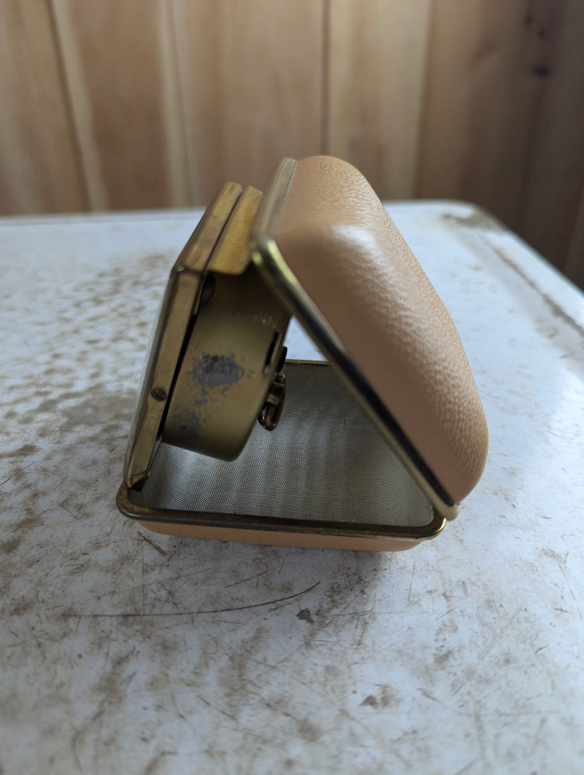 Vintage Fisher Wind-up Travel Alarm Clock in Case