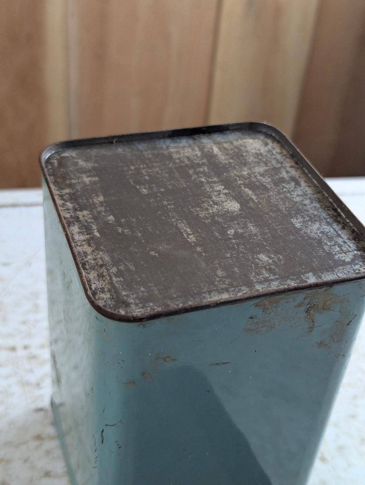 Vintage Blue Golden Tea 1lb Metal Tin