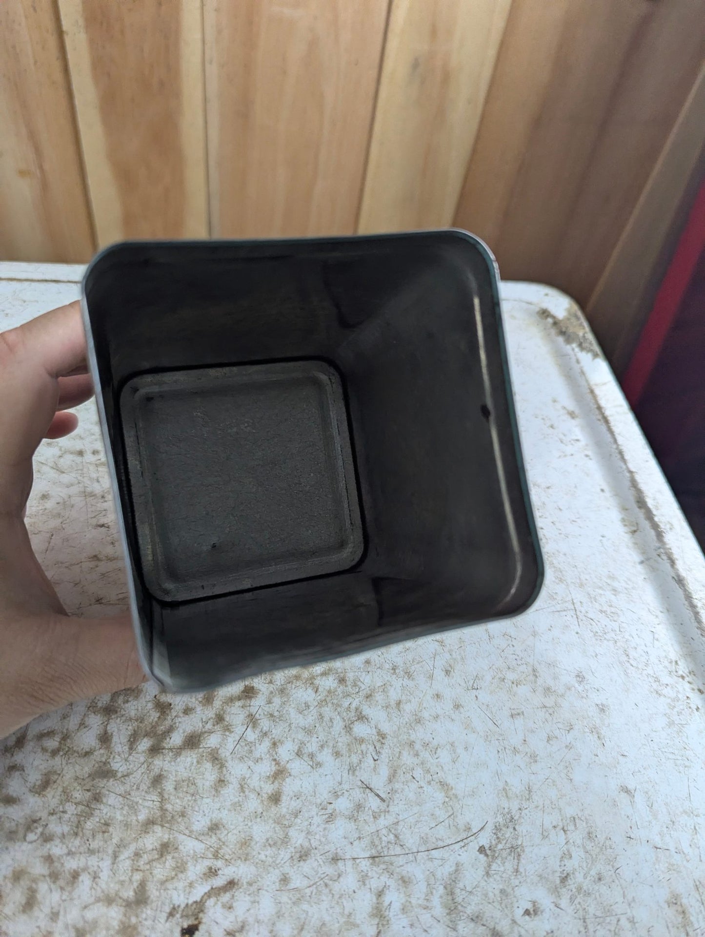 Vintage Blue Golden Tea 1lb Metal Tin - Patina