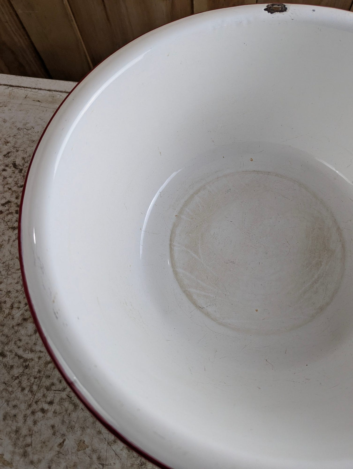 Vintage 14" Enamel Wash Basin