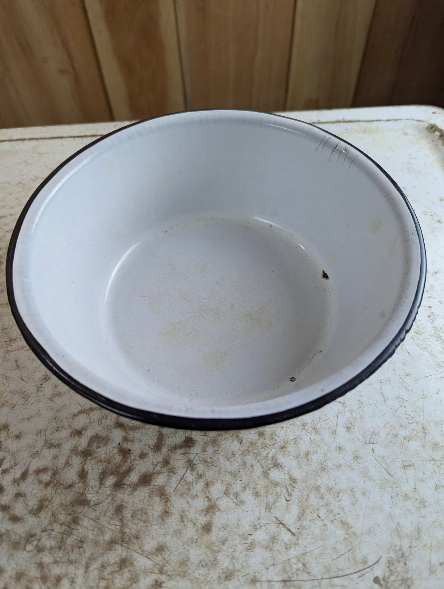 Vintage 8" Enamelware Pot with Lid
