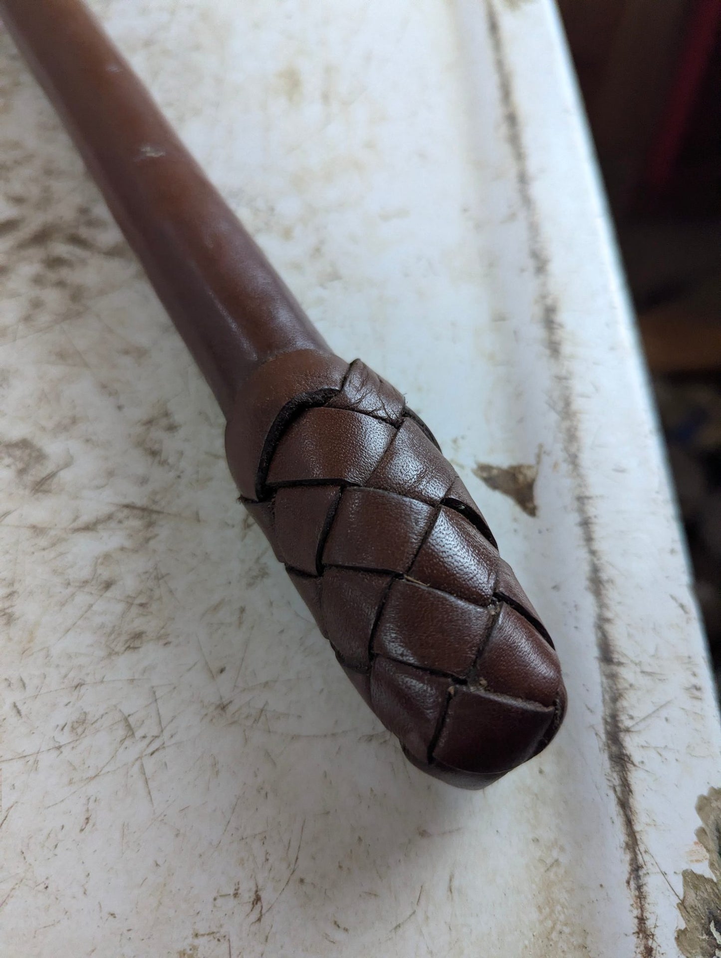 Vintage RCMP Braided Leather Riding Crop