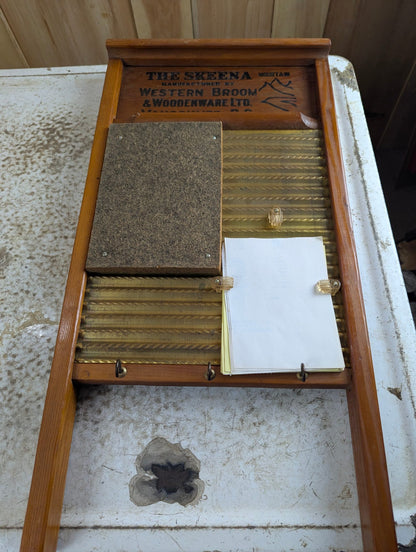 Repurposed Skeena Mountain washboard Noteboard