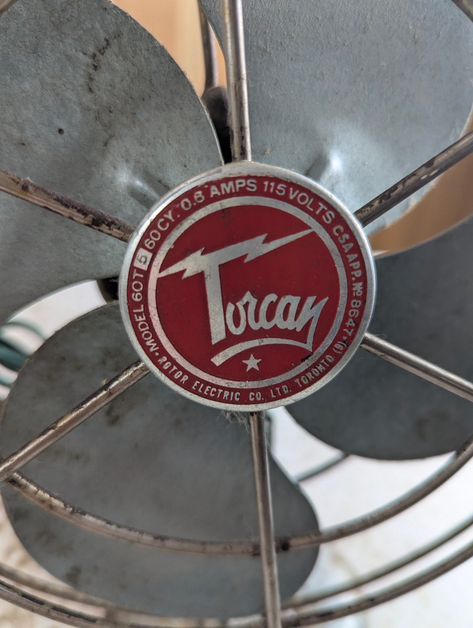 1950s Torcan 60T Desk Fan