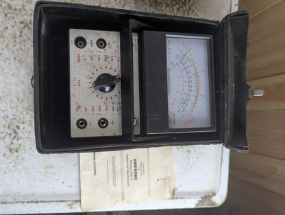 Vintage Amprobe Model AM-3 Multimeter in Case with Manual