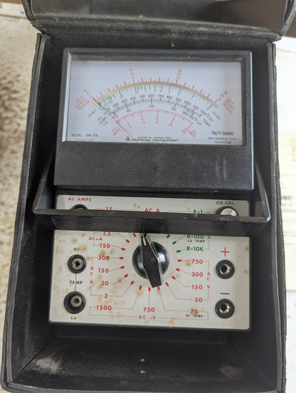 Vintage Amprobe Model AM-3 Multimeter in Case with Manual