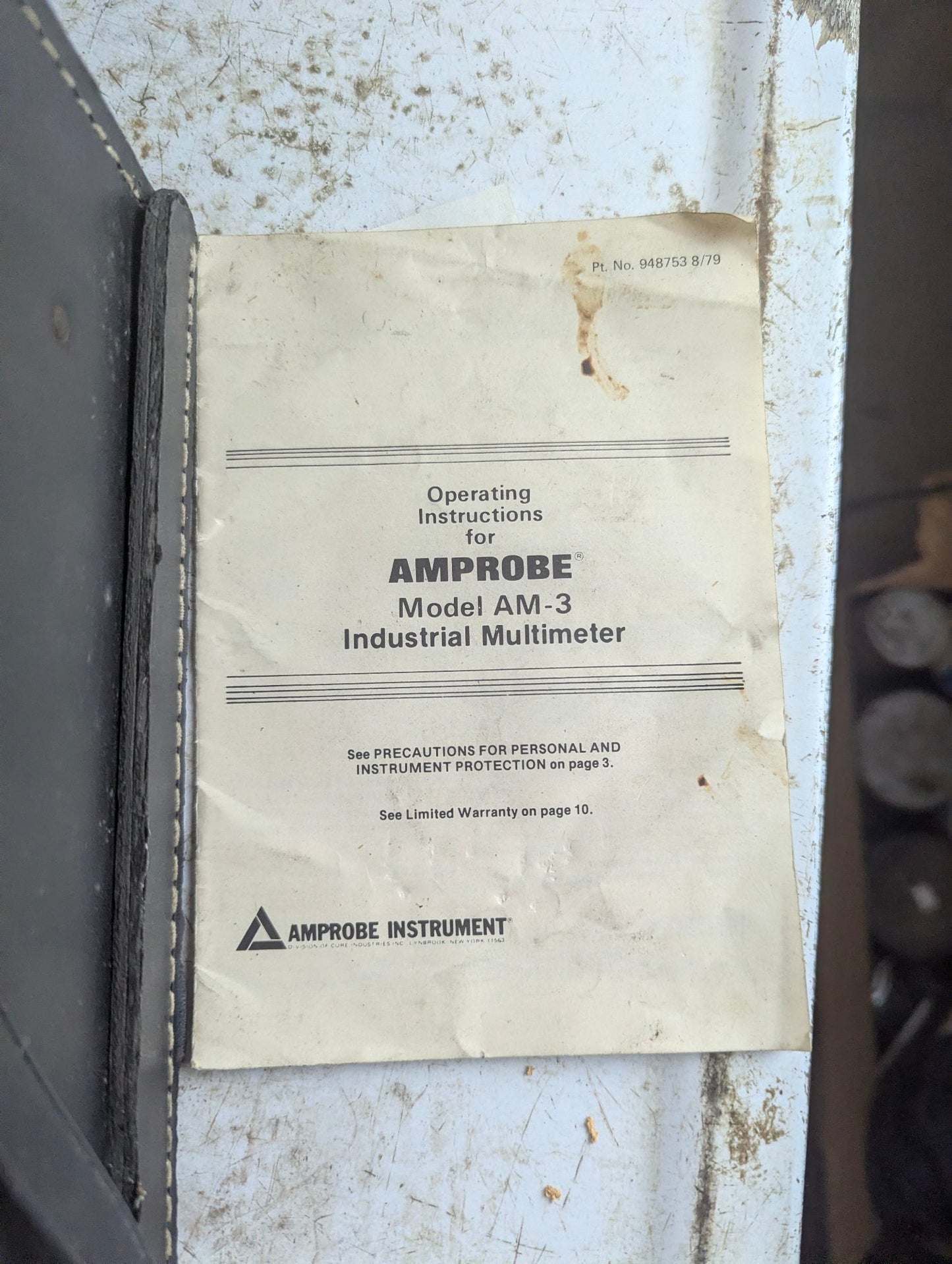 Vintage Amprobe Model AM-3 Multimeter in Case with Manual