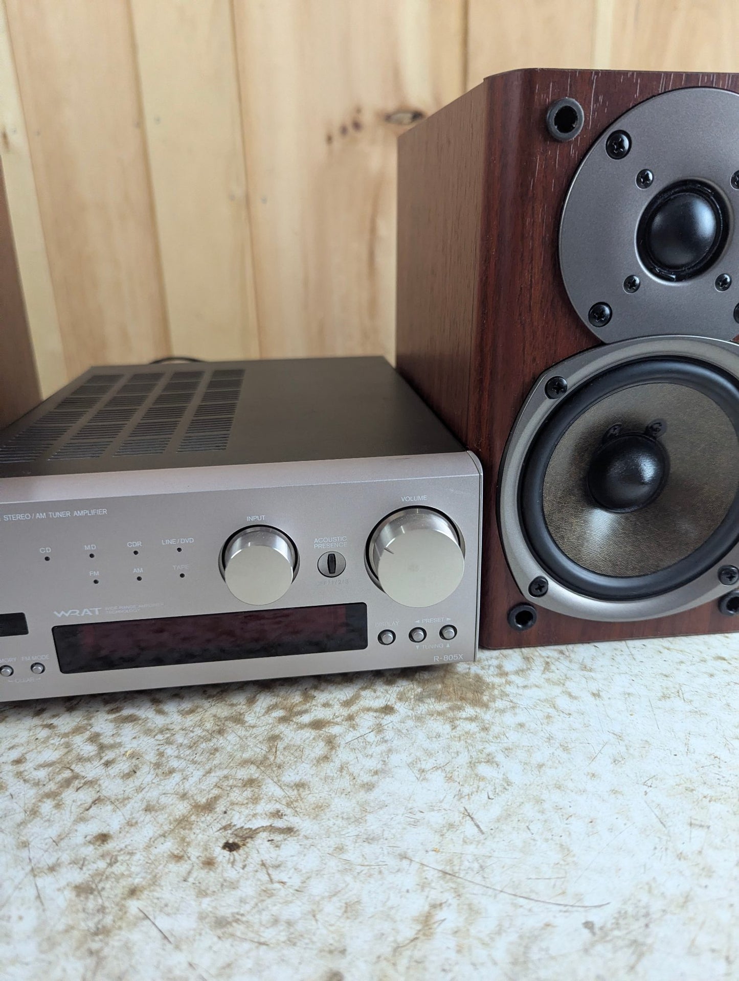 Onkyo R-805X Stereo System with Receiver and Bookshelf Speakers - tested working