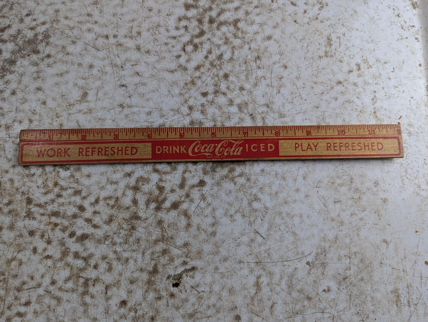 Vintage Wood Coca-Cola Advertising Ruler