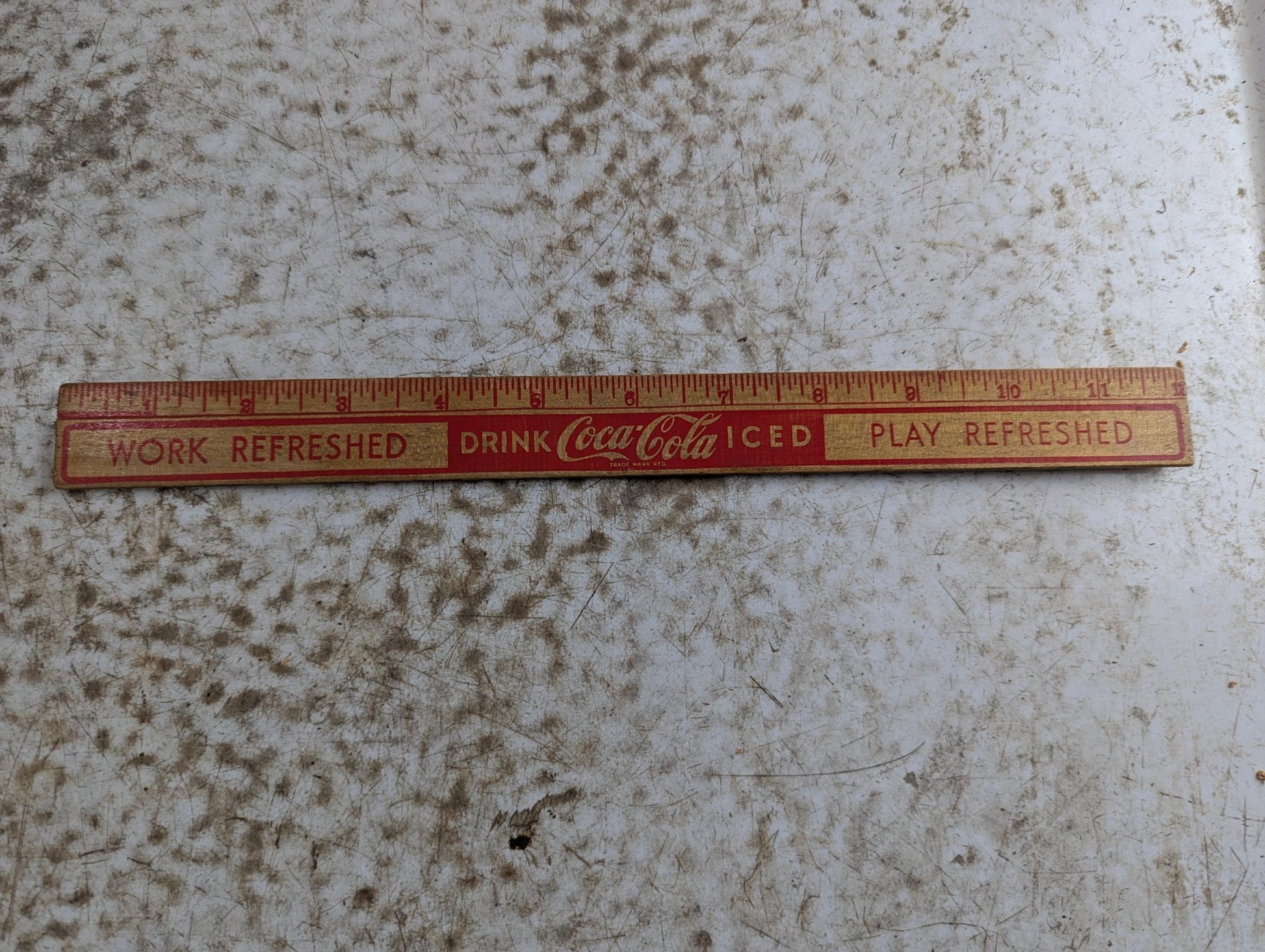 Vintage Wood Coca-Cola Advertising Ruler