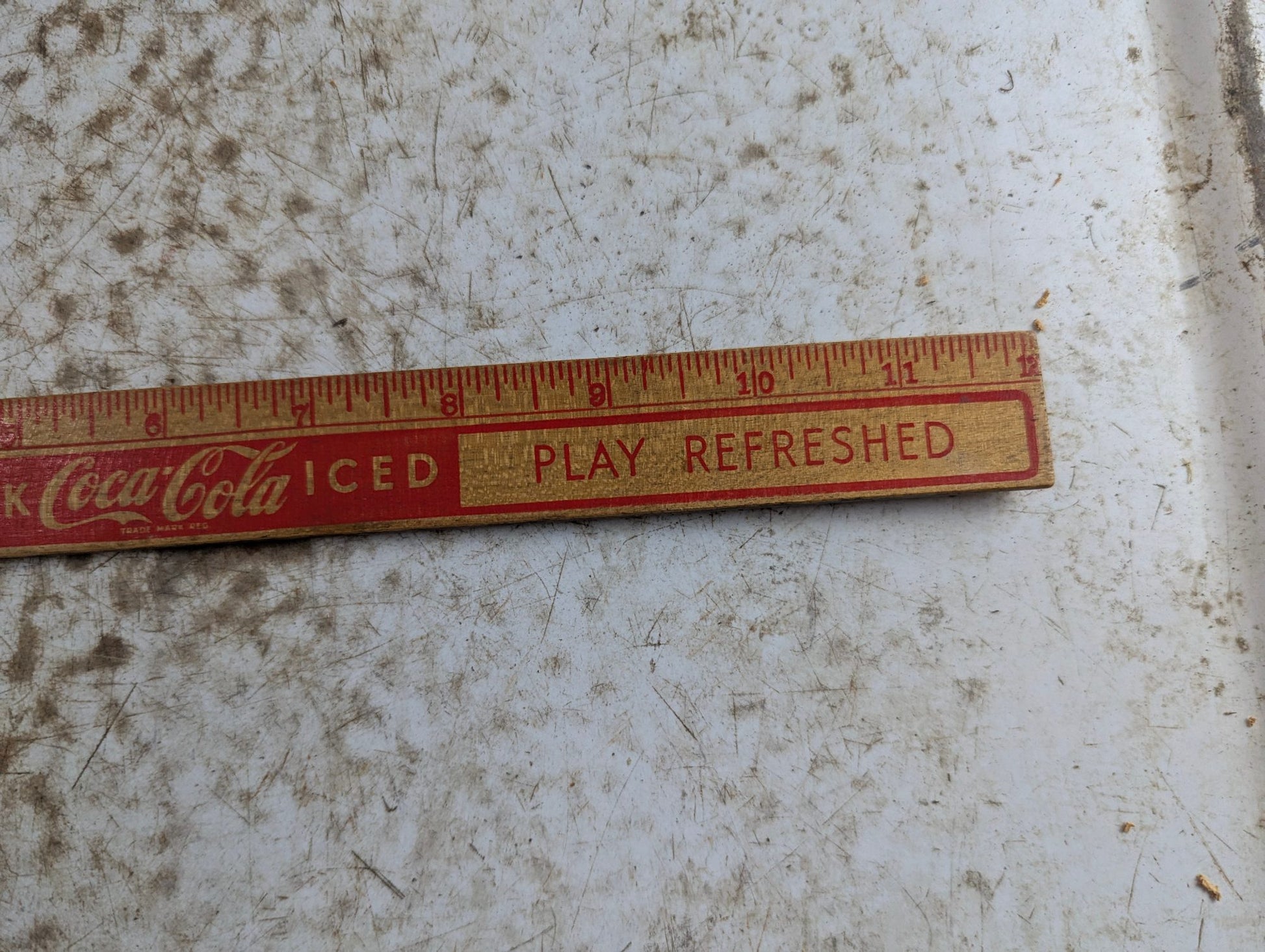 Vintage Wood Coca-Cola Advertising Ruler