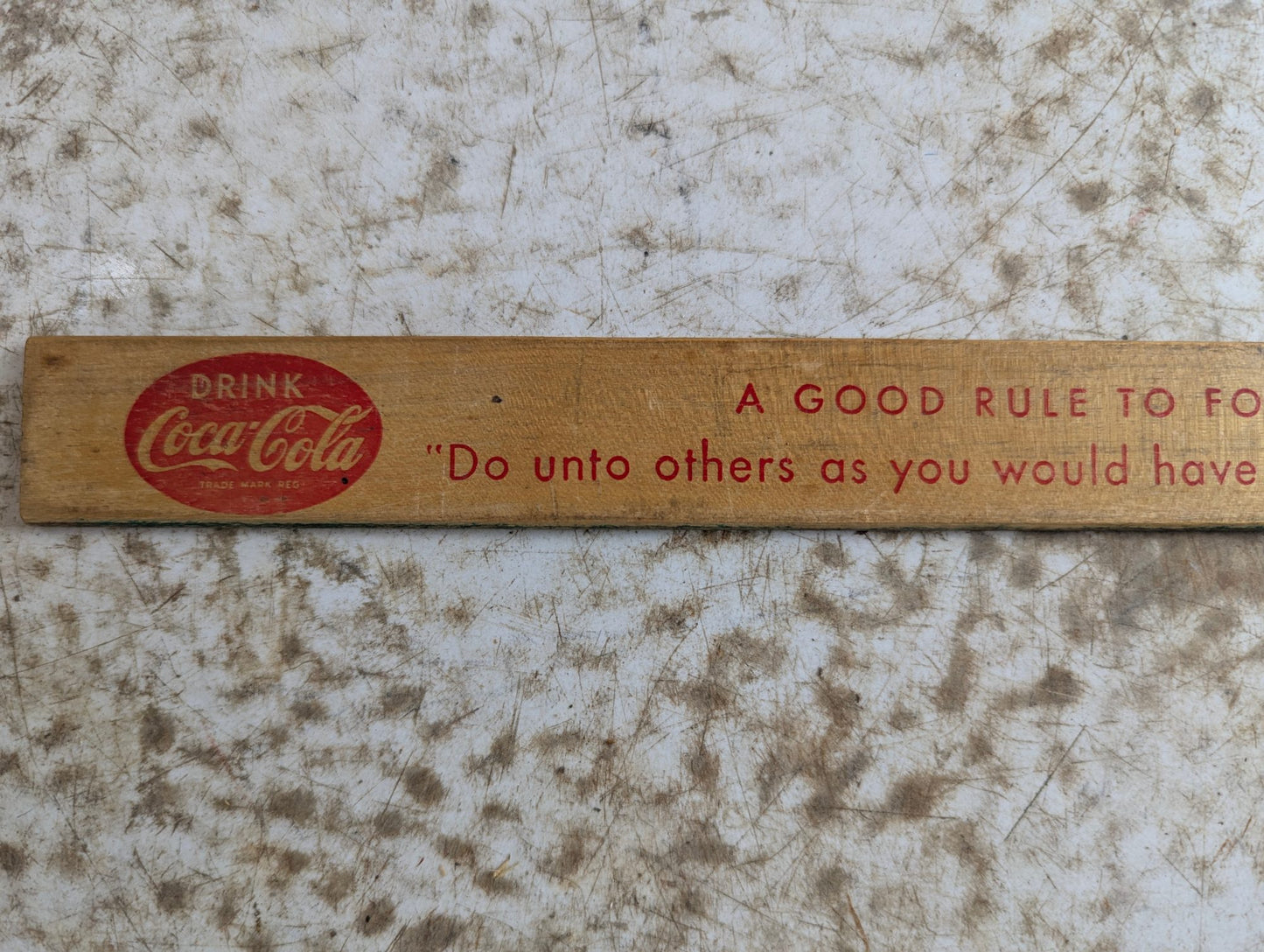 Vintage Wood Coca-Cola Advertising Ruler