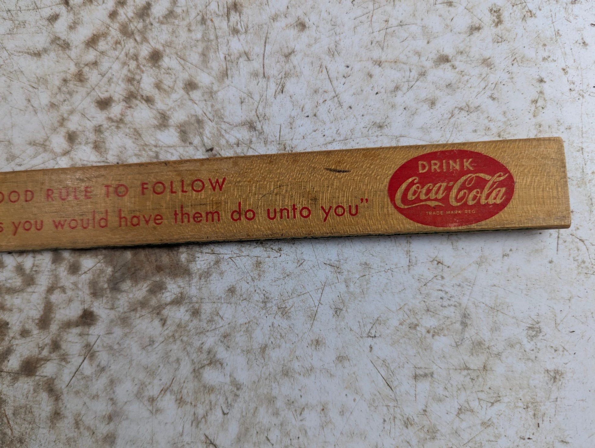 Vintage Wood Coca-Cola Advertising Ruler