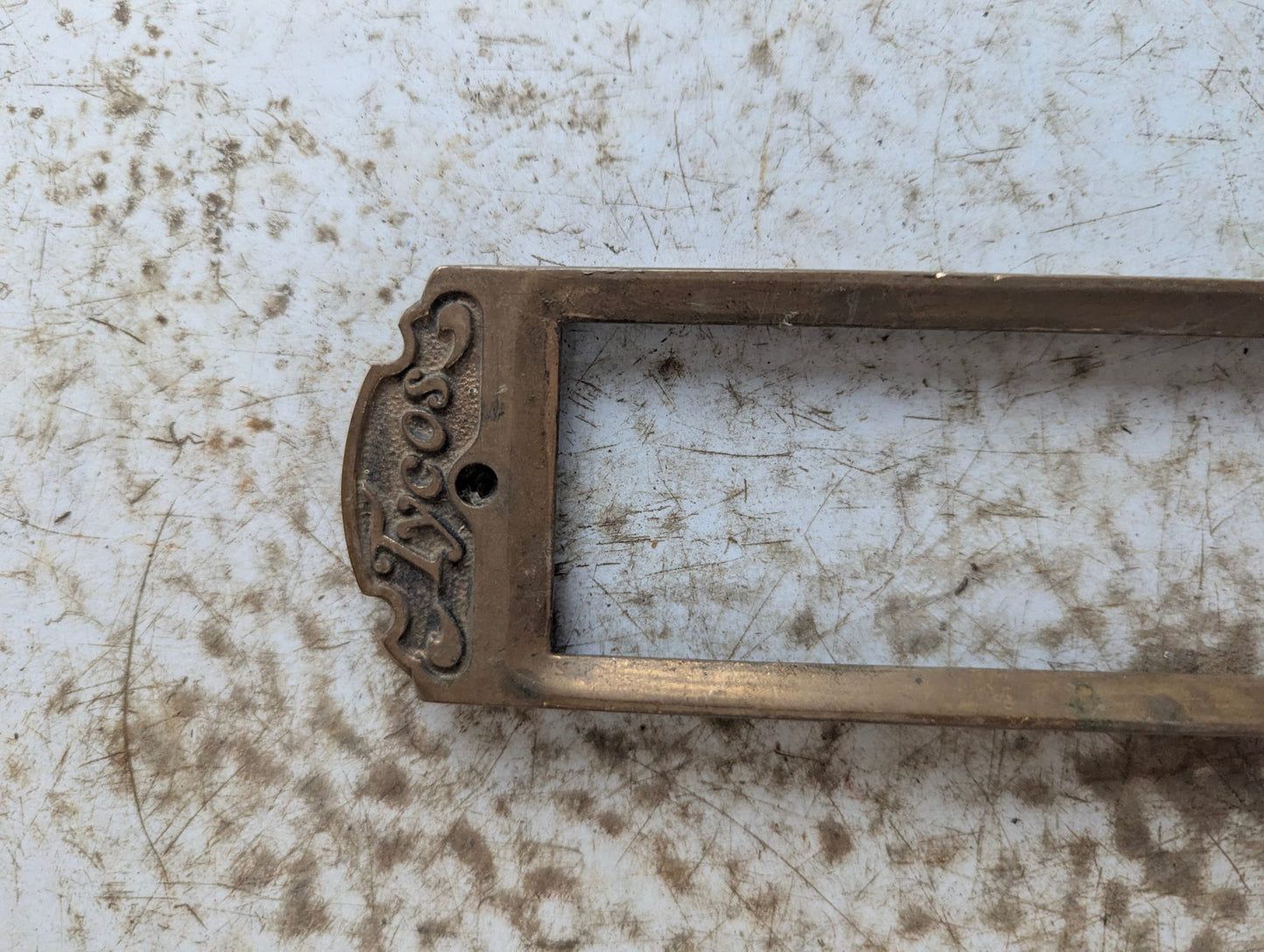 Antique Brass Taylor Instruments Temperature Guage Frame