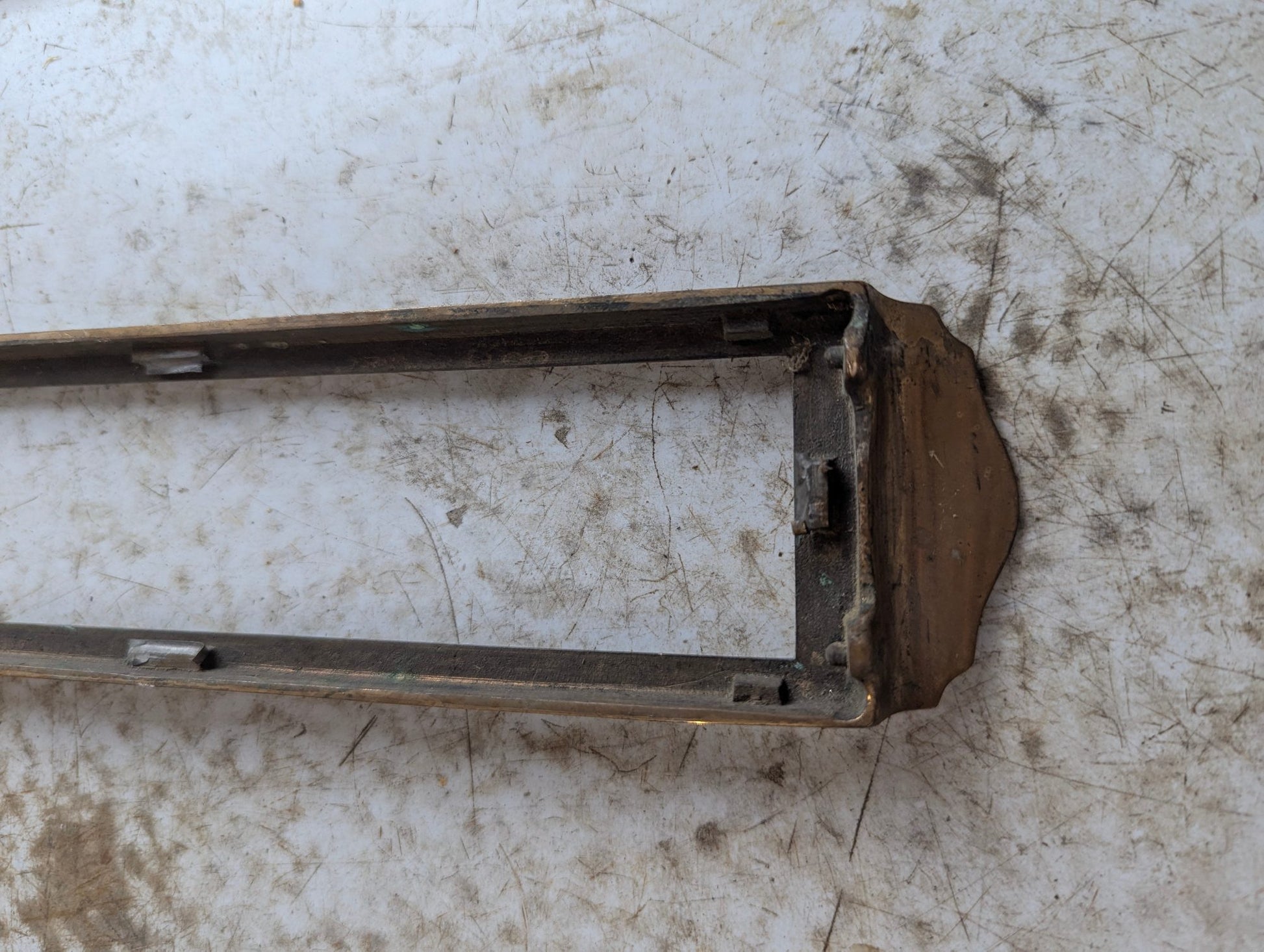 Antique Brass Taylor Instruments Temperature Guage Frame