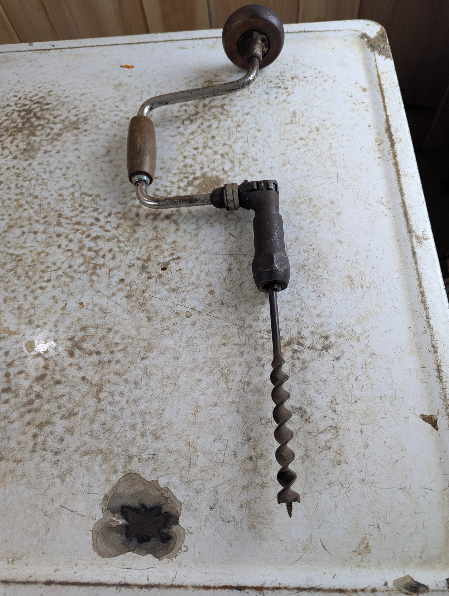 Vintage Hand Brace Manual Drill Tool