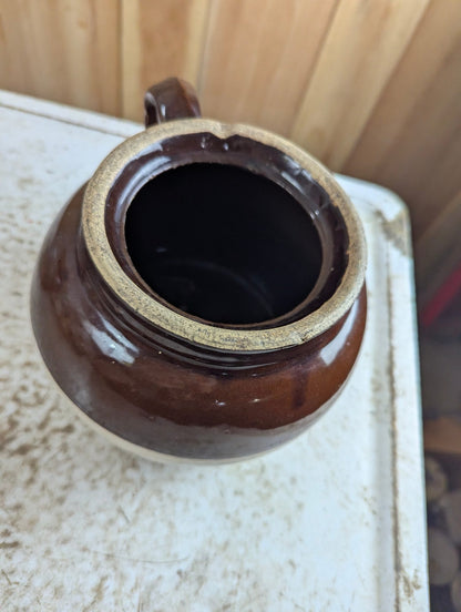 Vintage Robinson Ransbottom 2-Quart Blue Crown Stoneware Bean Pot Crock - No Lid