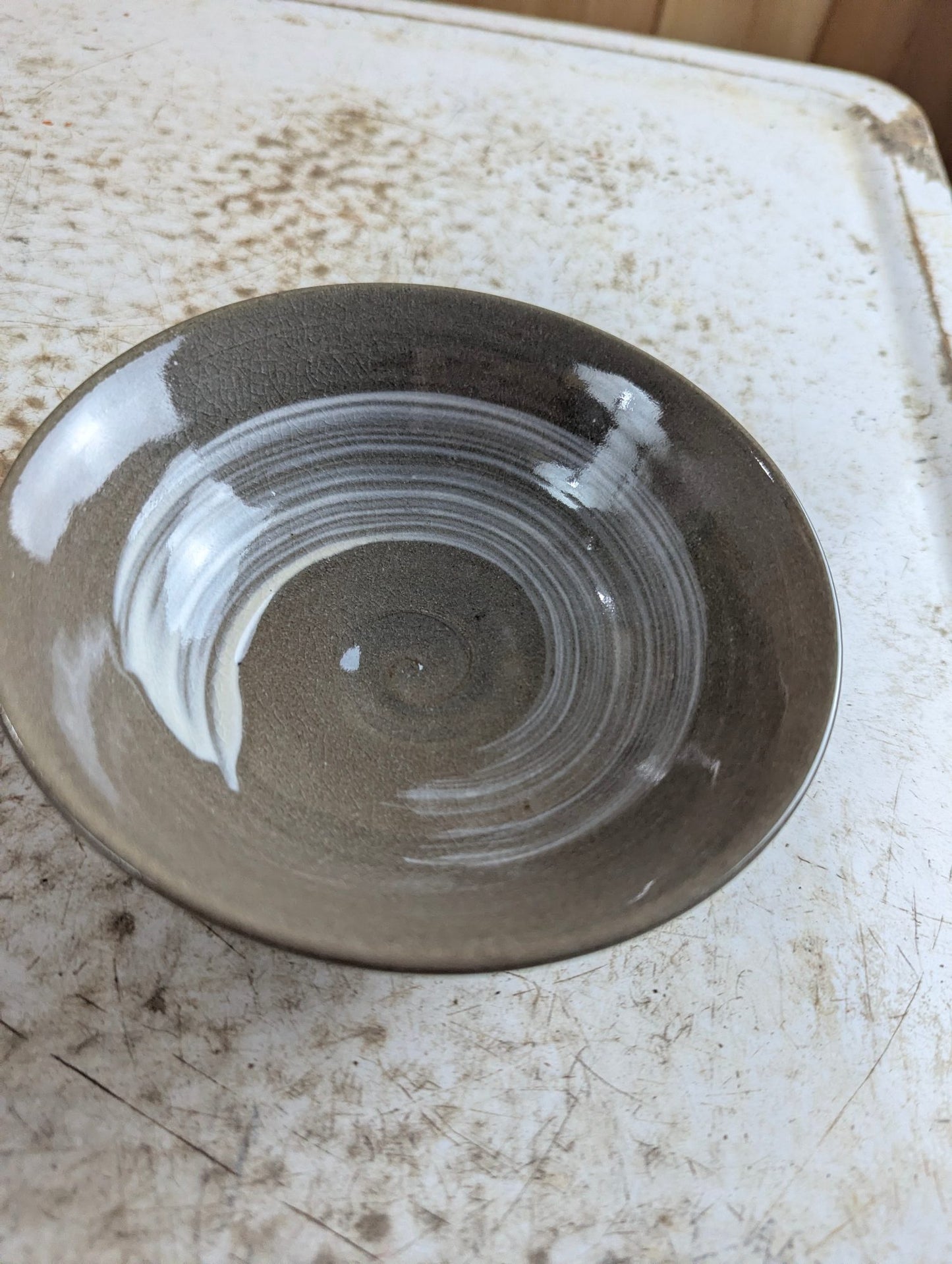 Handmade Japanese Style Hakeme Brushstroke Bowl