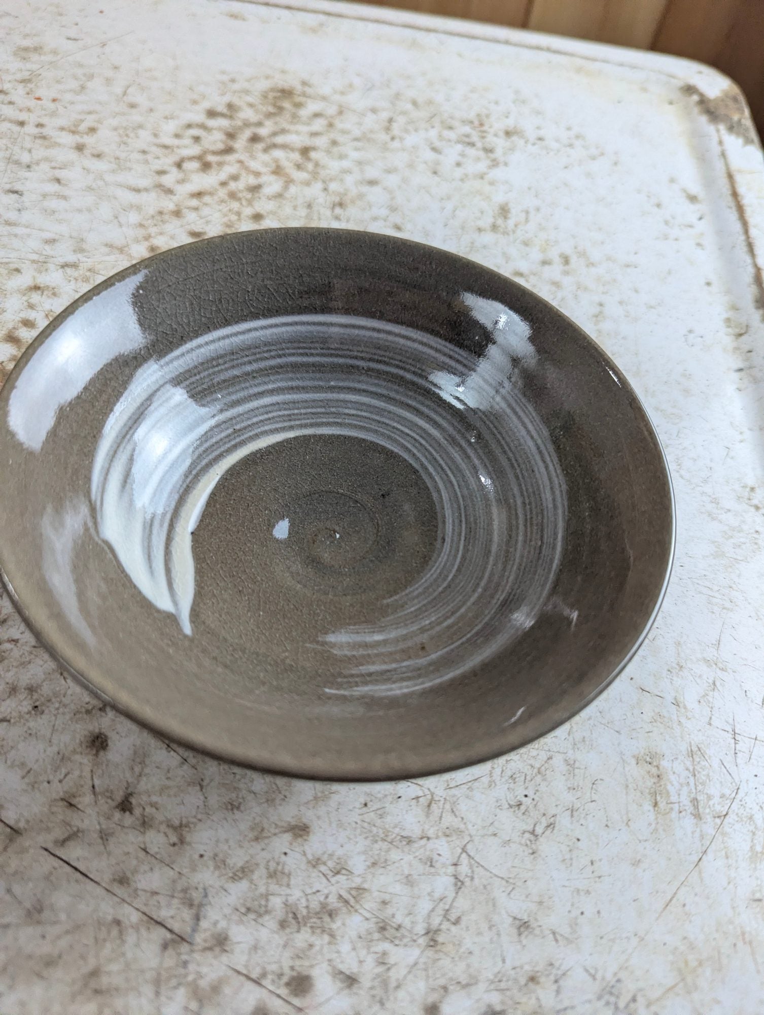 Handmade Japanese Style Hakeme Brushstroke Bowl
