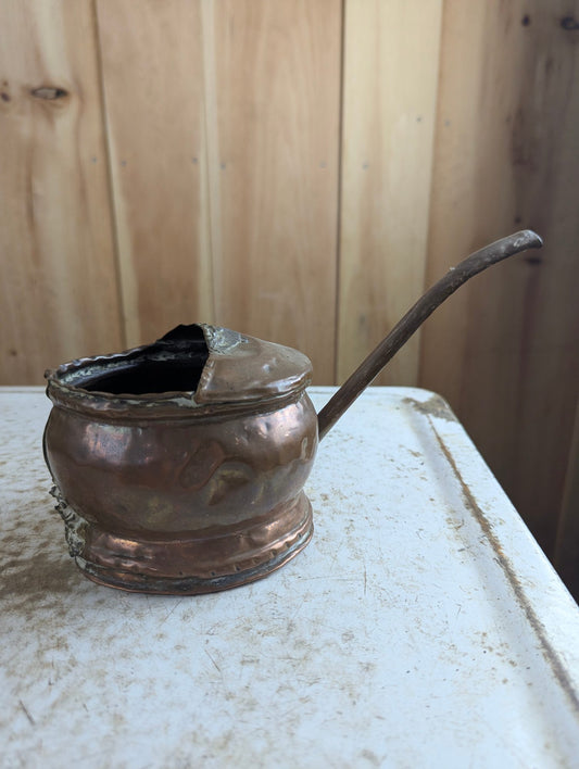 Vintage 3.5" Rustic Copper Watering Can - no Handle