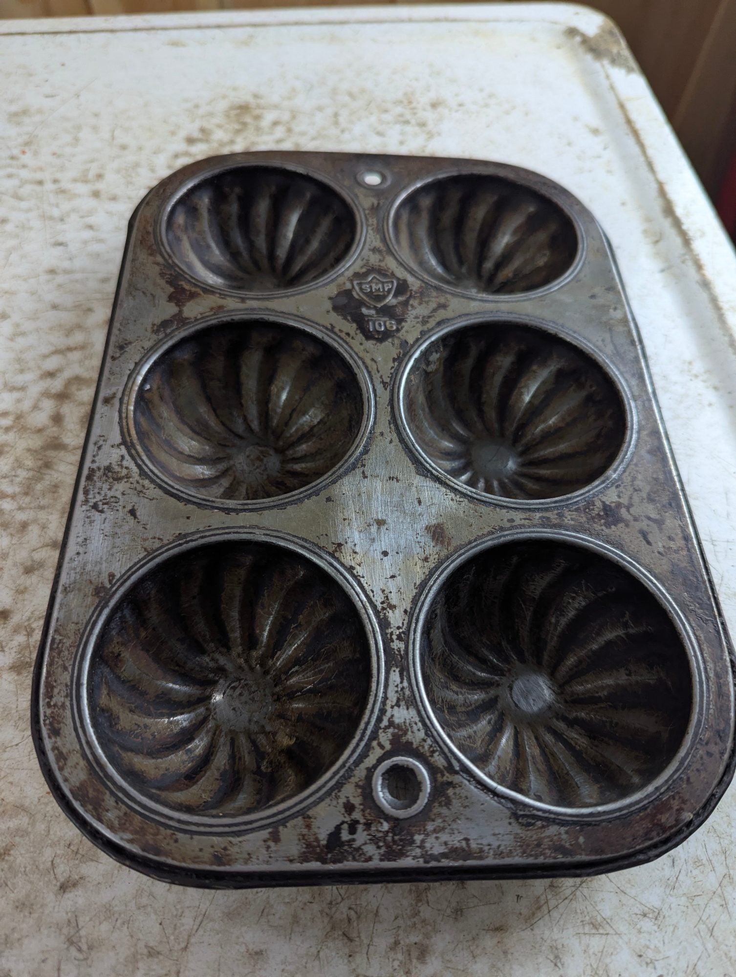 Vintage SMP 106 Muffin Baking Tin Tray