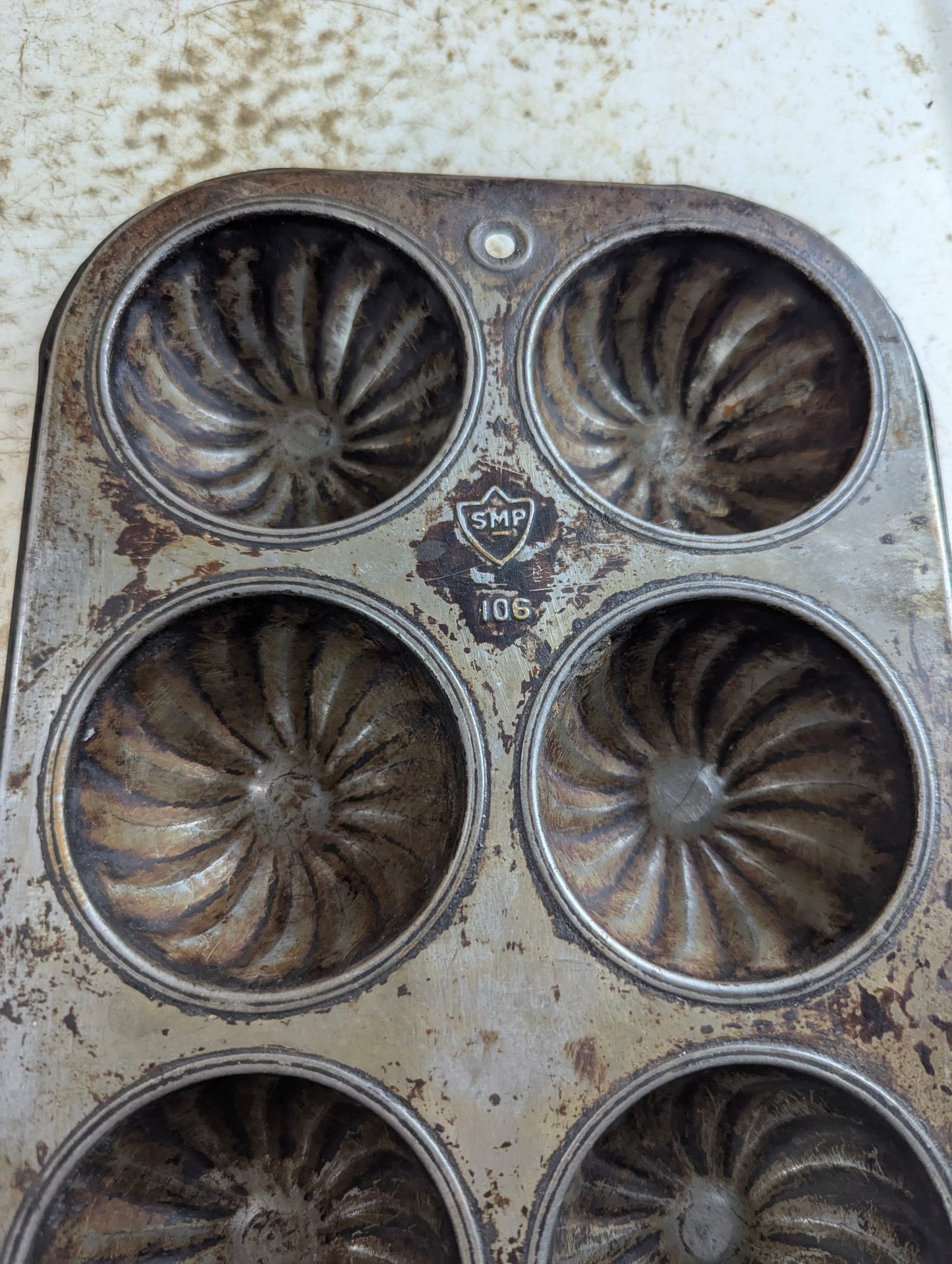 Vintage SMP 106 Muffin Baking Tin Tray