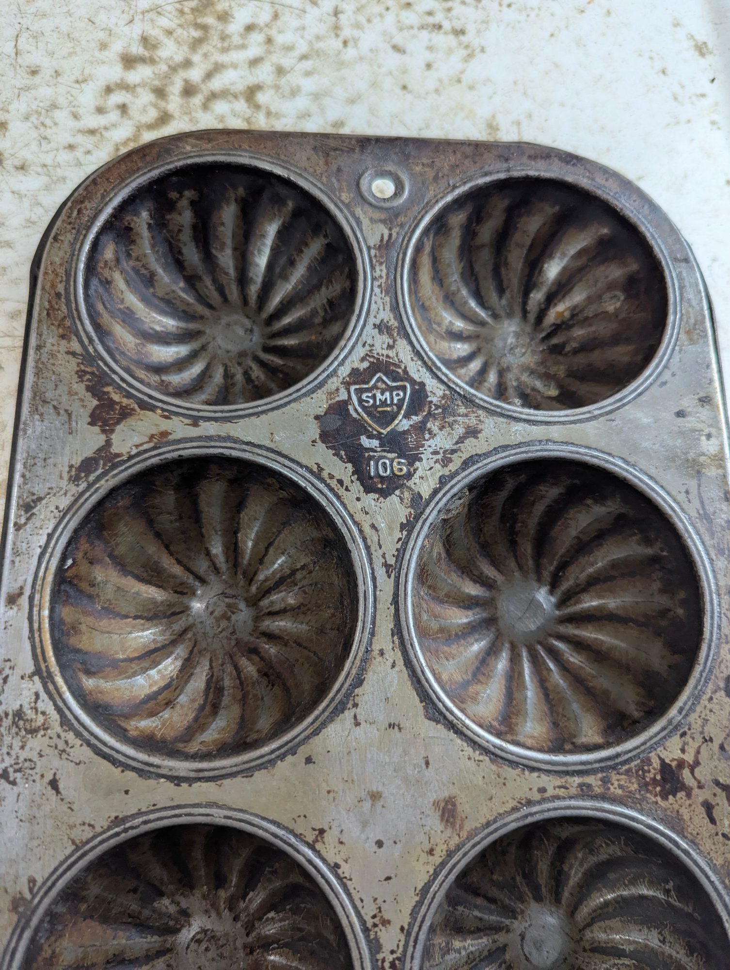 Vintage SMP 106 Muffin Baking Tin Tray
