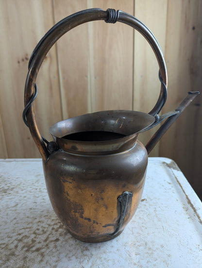 Vintage 12" Tall Flemish Copper Watering Jug