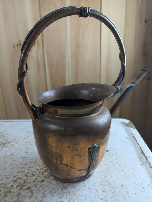 Vintage 12" Tall Flemish Copper Watering Jug