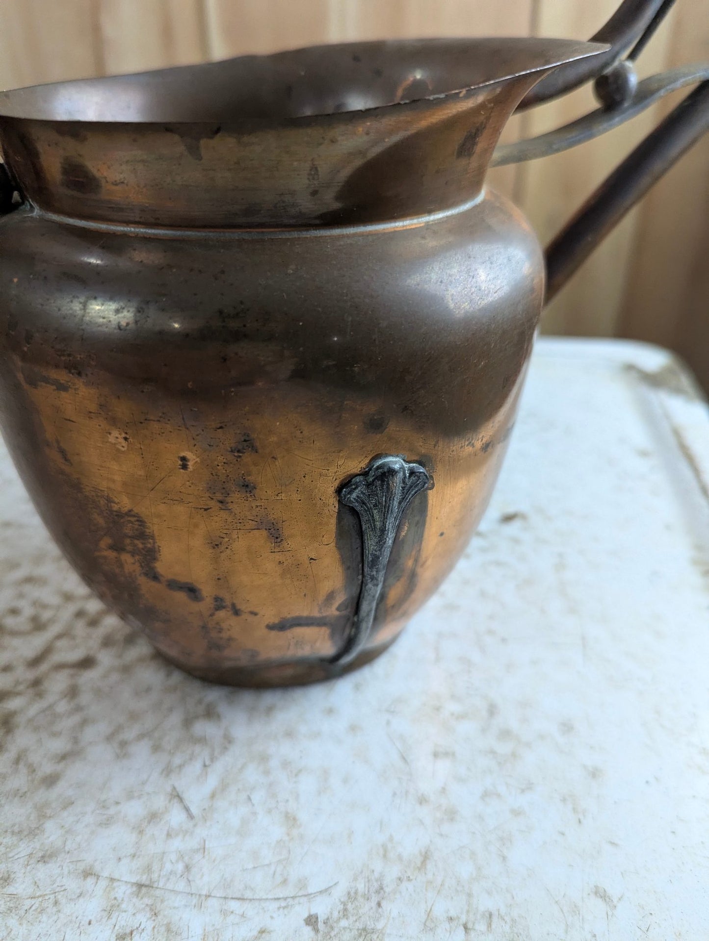 Vintage 12" Tall Flemish Copper Watering Jug