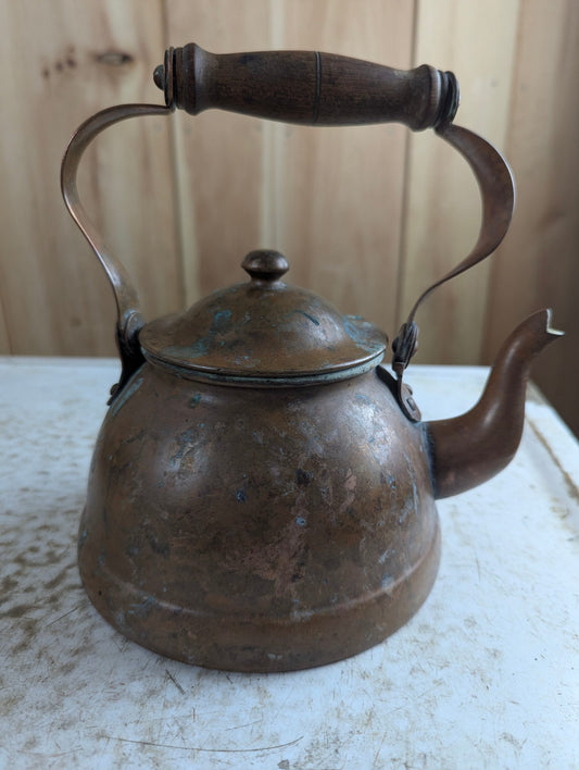 Vintage 4.5" Tall Tagus Portuguese Copper Tea Kettle