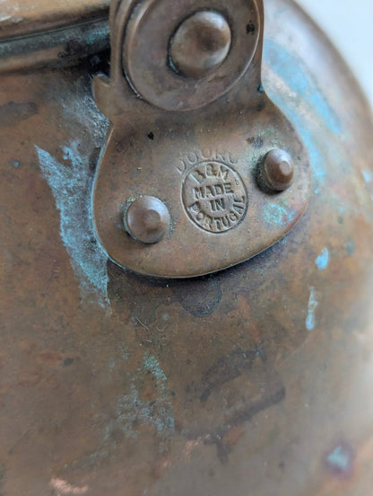 Vintage 4.5" Tall Tagus Portuguese Copper Tea Kettle