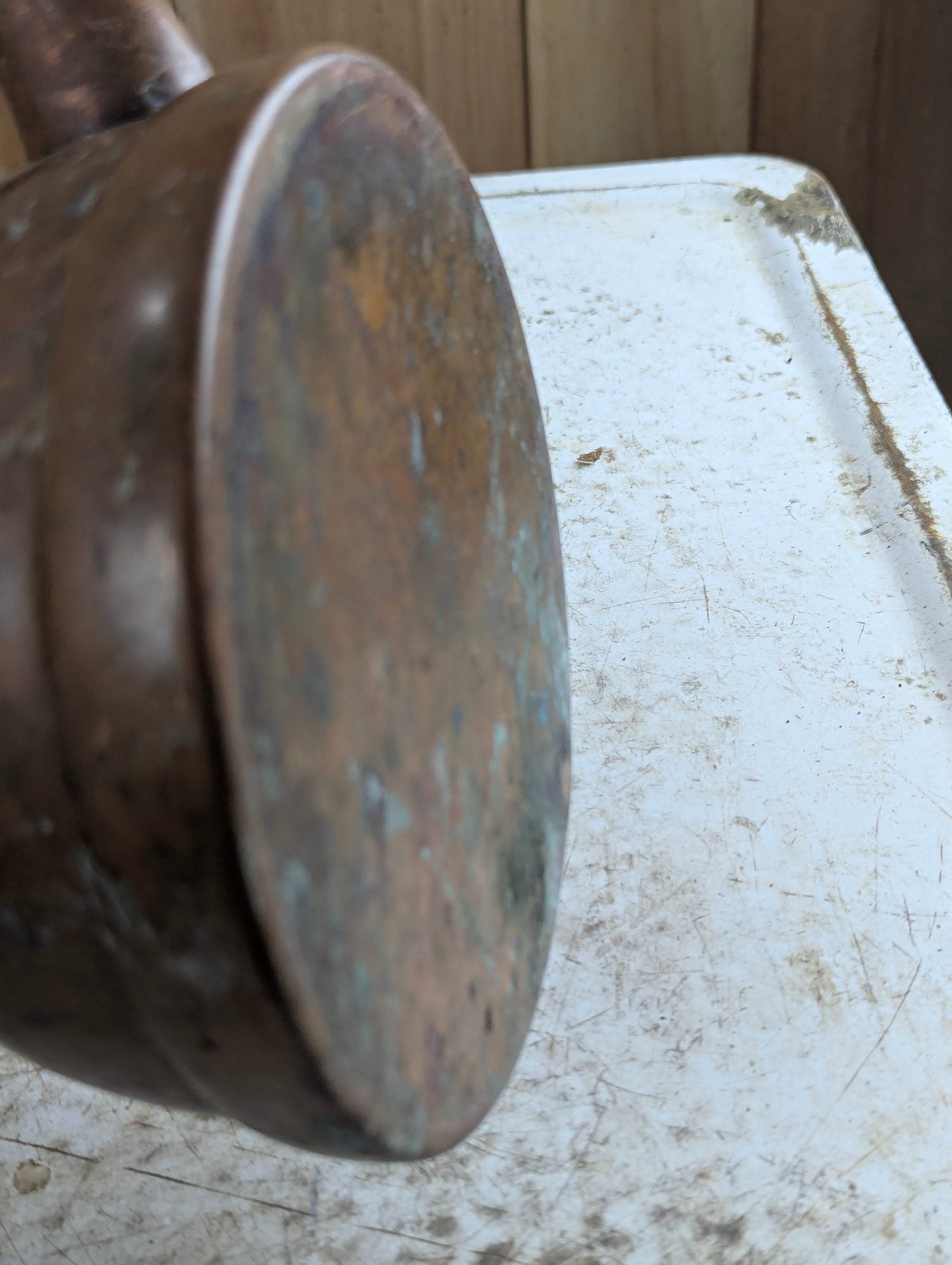 Vintage 4.5" Tall Tagus Portuguese Copper Tea Kettle