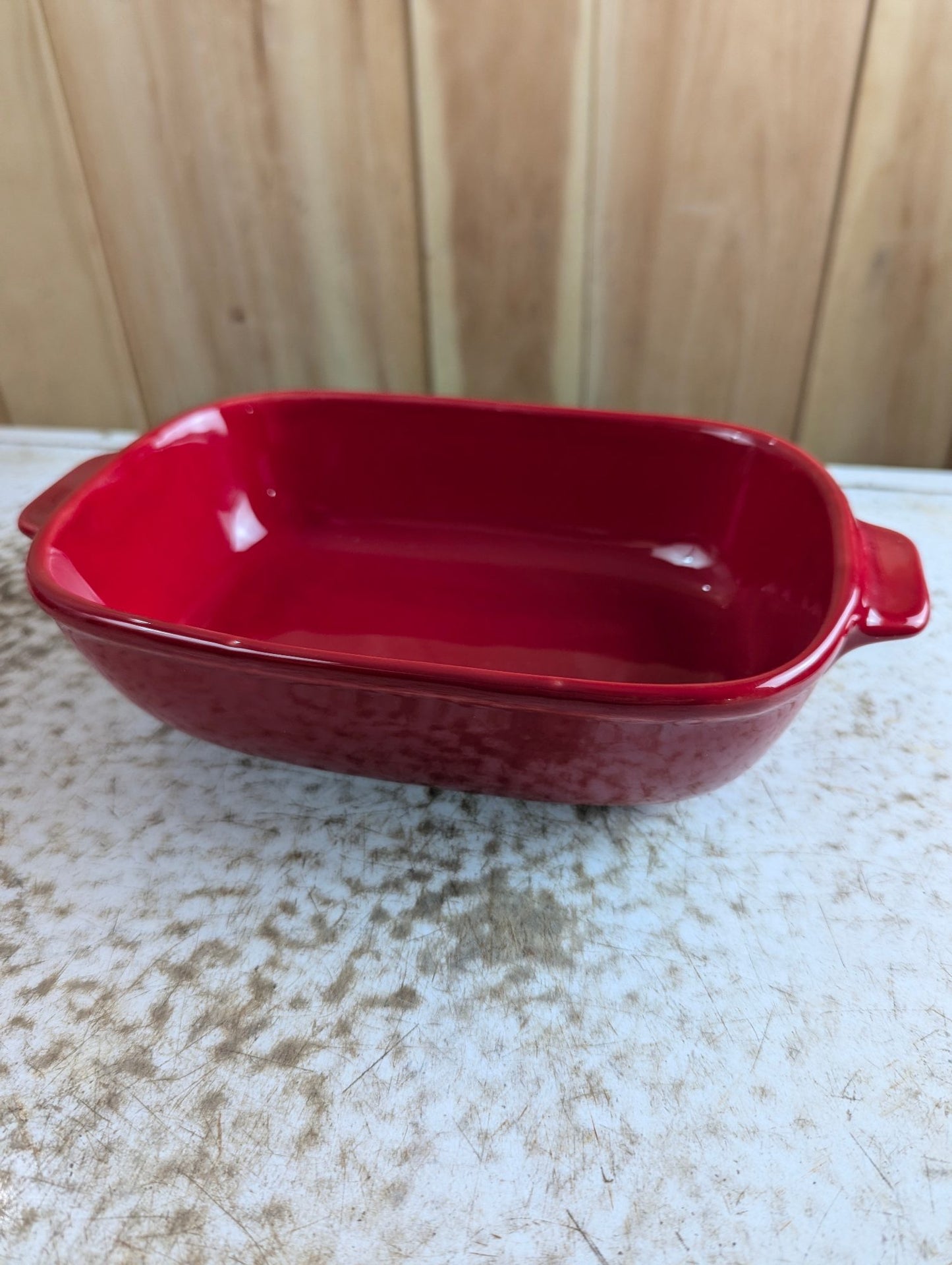Italian Maioliche Jessica Red Ceramic 10" x 6" Casserole Baker Dish