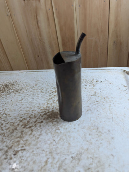 7" Tall Hand-made Primitive Copper Oil Can
