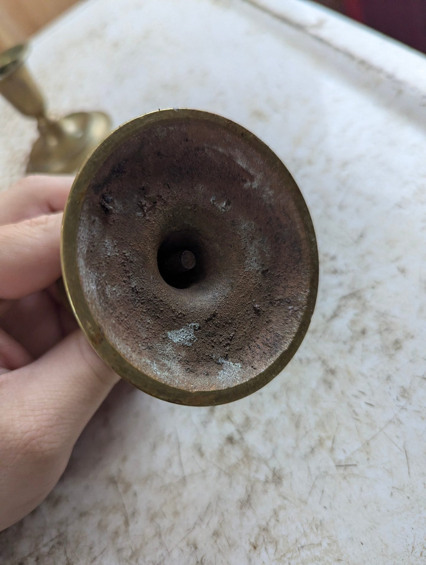 Pair of Small Brass Candlesticks