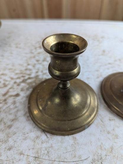 Pair of Small Brass Candlesticks