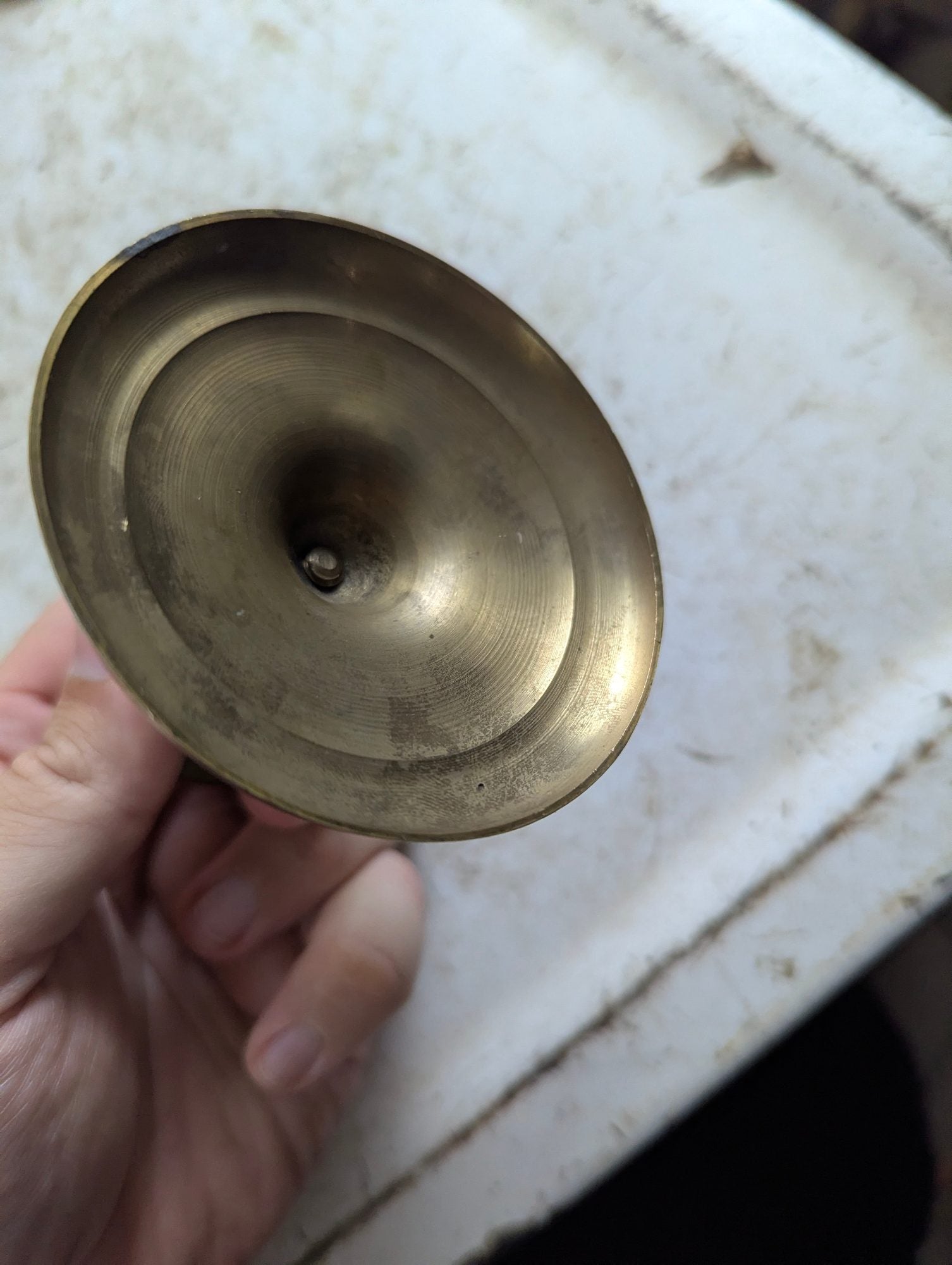 Pair of Small Brass Candlesticks