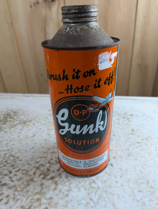 Vintage D-P Gunk Solvent Cleaner Degreaser Quart Tin